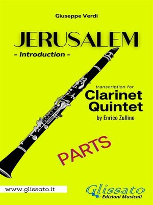 cover image of Jerusalem--Clarinet Quintet/Ensemble (parts)